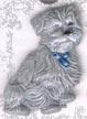 Gray Dog Button